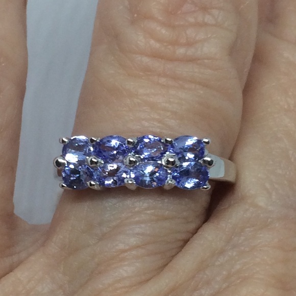❤️💯% REAL STERLING SILVER TANZANITE RING😍😍 - Picture 4 of 8